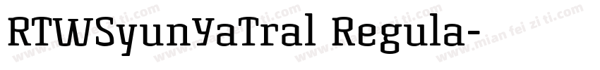 RTWSyunYaTral Regula字体转换